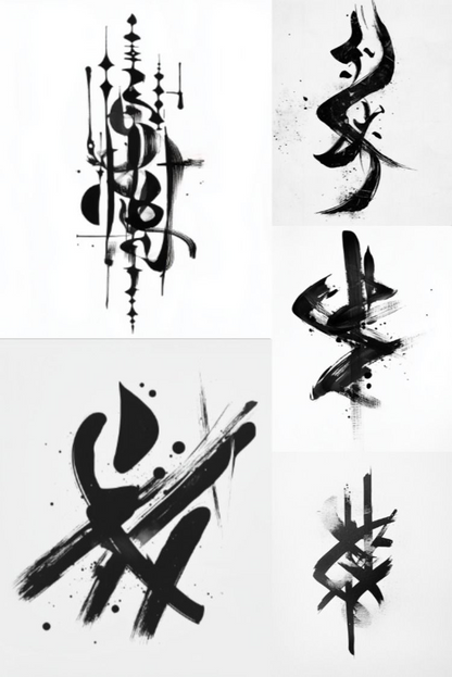 Calligraphic Symbols - Stock Images