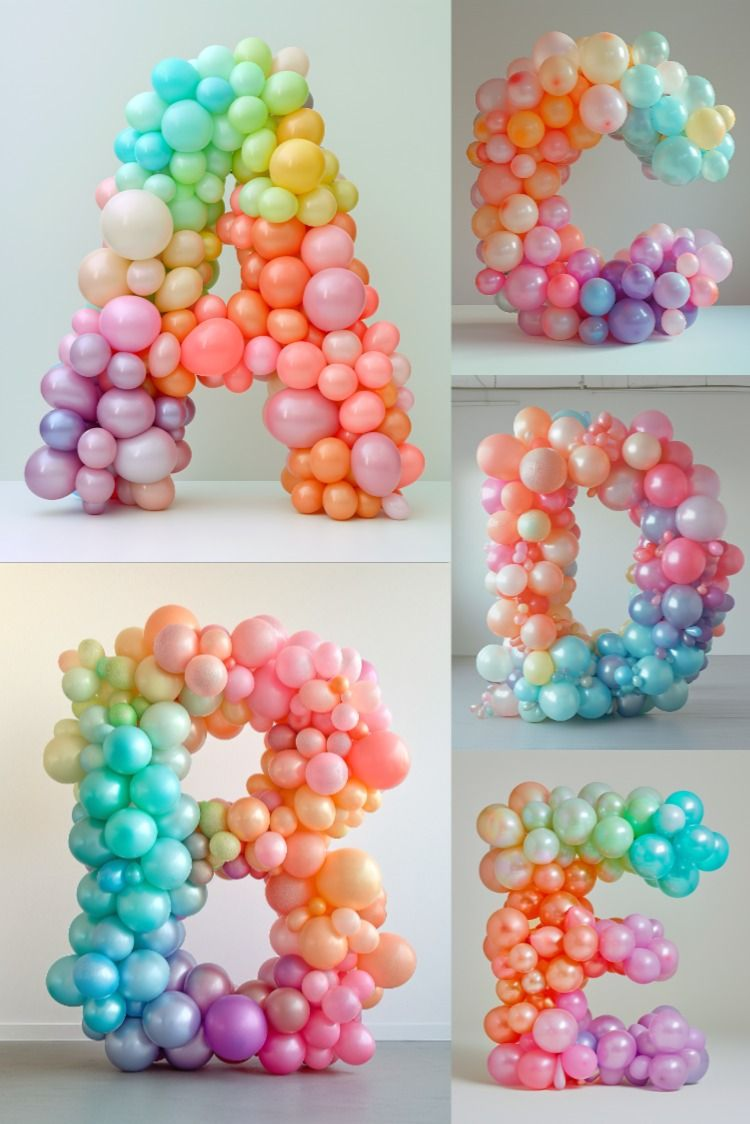 The Party Balloon Alphabet - Stock Images