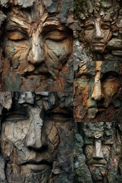 Forest Faces - Stock Images