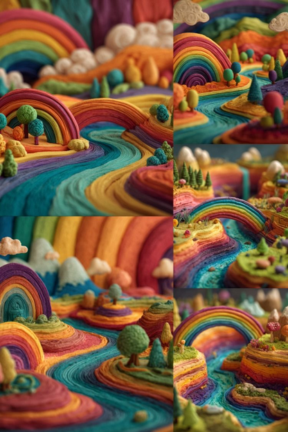 Rainbow Land - Stock Images