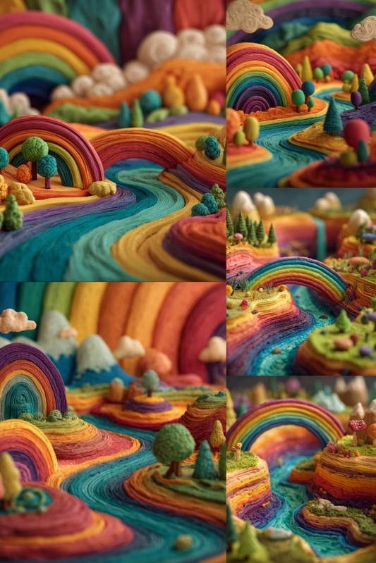 Rainbow Land - Stock Images