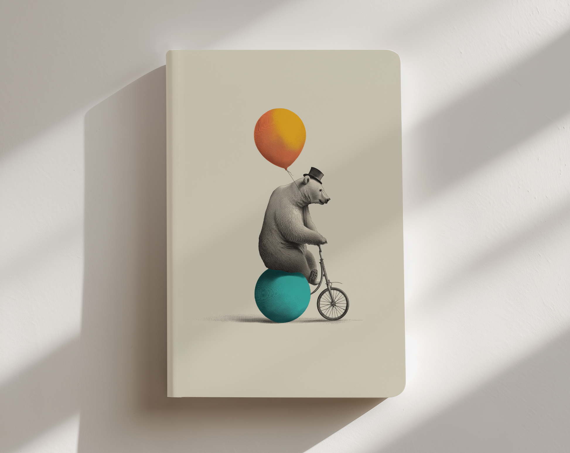 vintage circus bear journal notebook