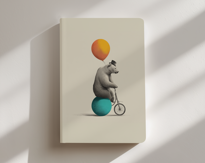 vintage circus bear journal notebook