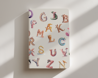 Animal alphabet journal notebook
