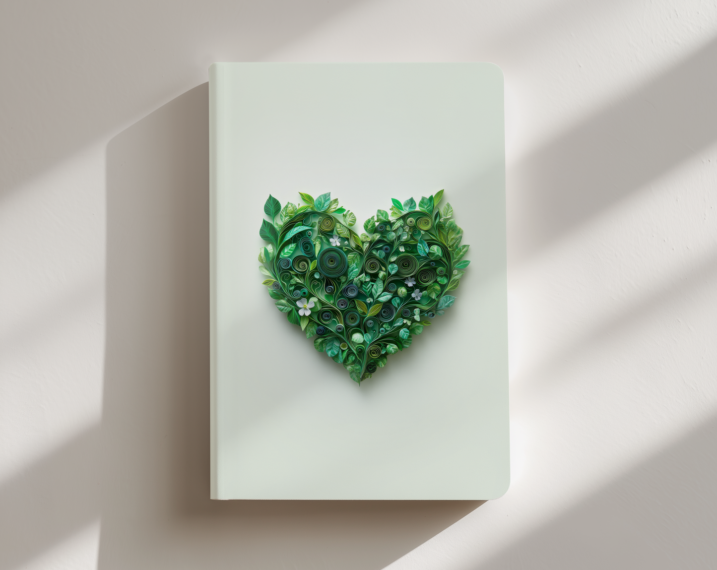 Green heart journal notebook