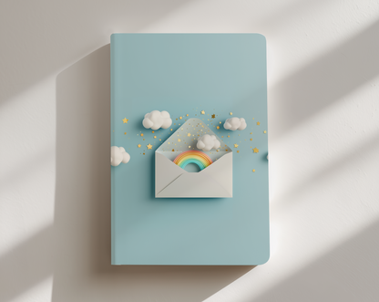rainbow mail journal notebook