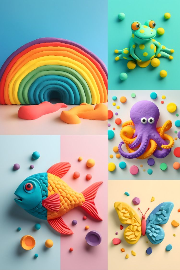 Play-Doh Creations - Stock Images
