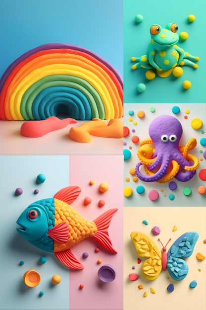 Play-Doh Creations - Stock Images
