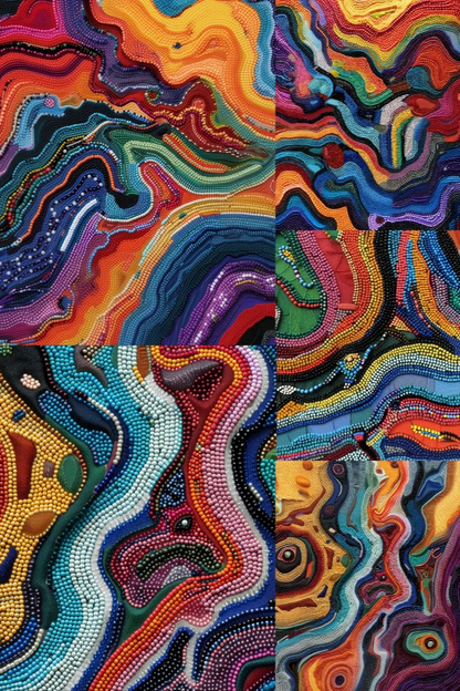 Aboriginal Art Backgrounds - Stock Images