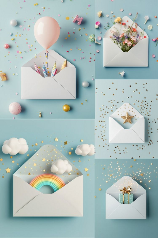 Envelopes of Celebration - Stock Images