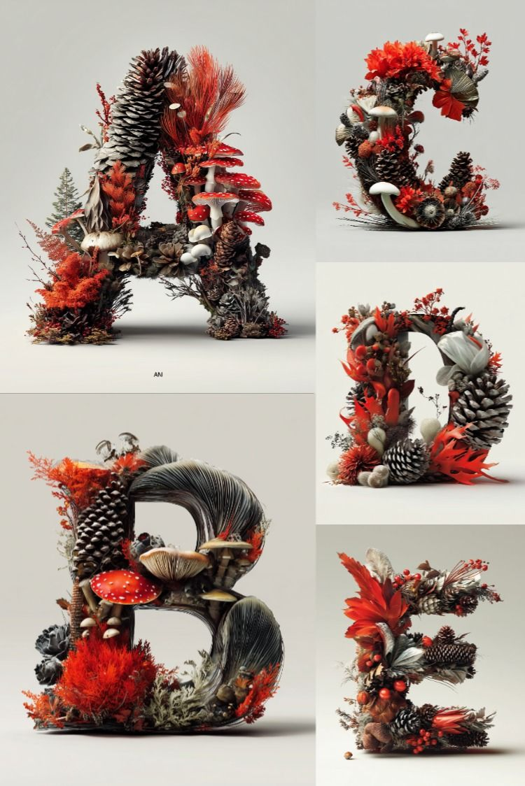 Autumnal Alphabet - Stock Images