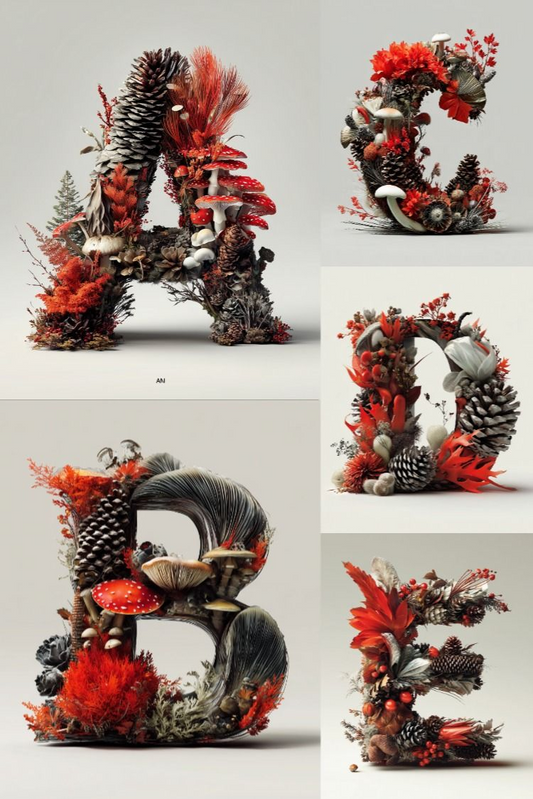 Autumnal Alphabet - Stock Images