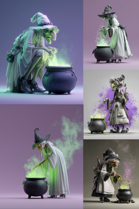 Witches & Cauldrons - Stock Images